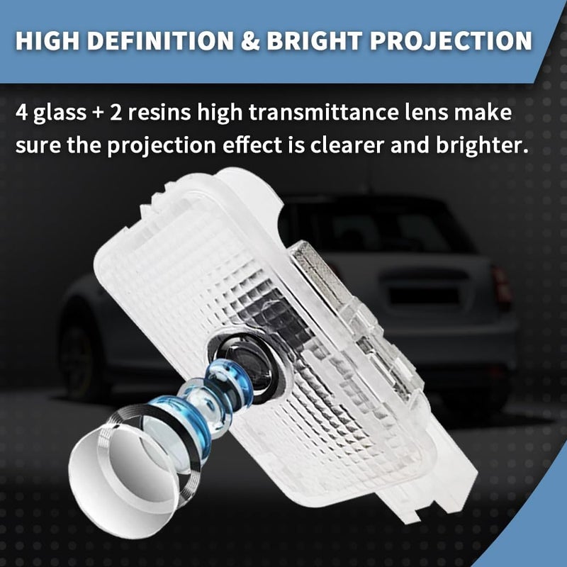 akarin 2PCS LED Car Door Projector Courtesy Lights Ghost Shadow Welcome Lamp Accessories Compatible with ZN8 2022-PRESENT GR 86 (ZN8 2022-PRESENT GR 86-Mount Fuji 02) - Image 5